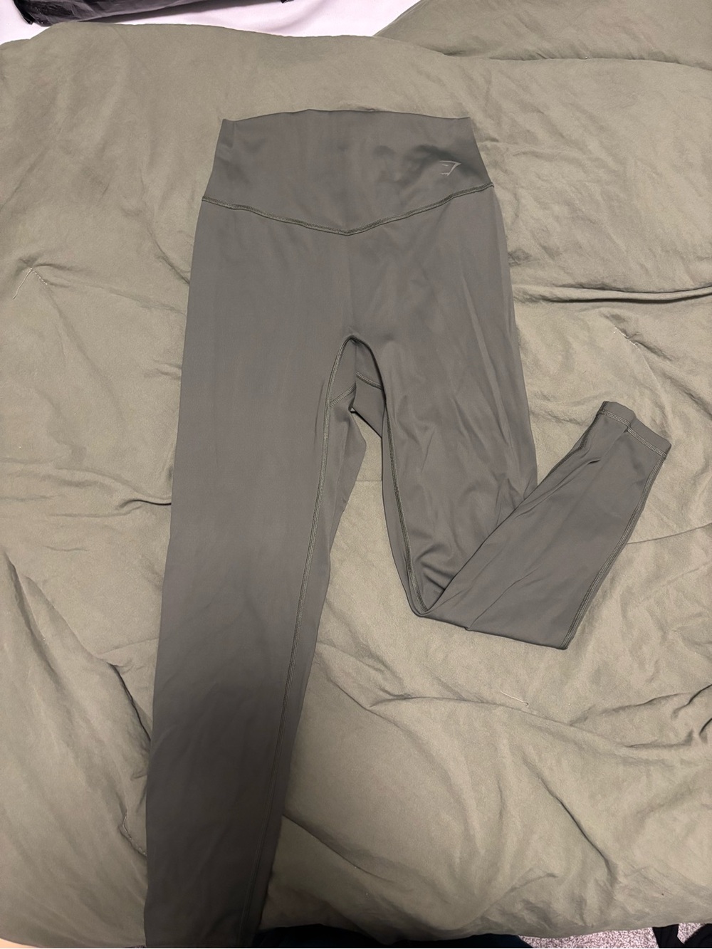 Gymshark High-Waist Olive Green Active Leggings